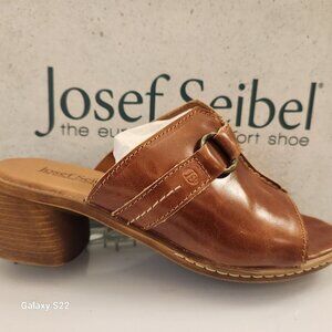 Josef Seibel Catalonia 25 Camel Dolomite Ladies Heeled Sandals. NIB. Size 6.5